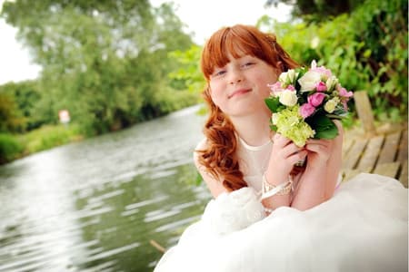 girl & flowers